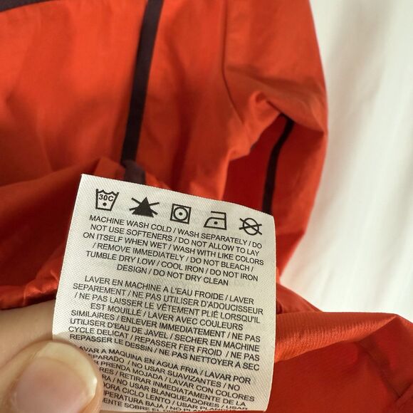 Nike Windbreaker Jacket Women's Medium Orange Two Ton Full Zip Hooded - Picture 10 of 13